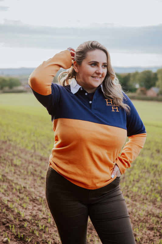 Ryeland Rugby Shirt (Navy/Orange)
