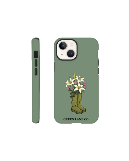 Flower and Wellies iPhone case