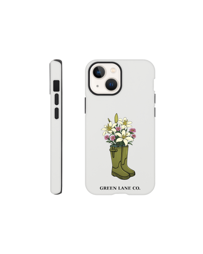 Flower and Wellies iPhone case