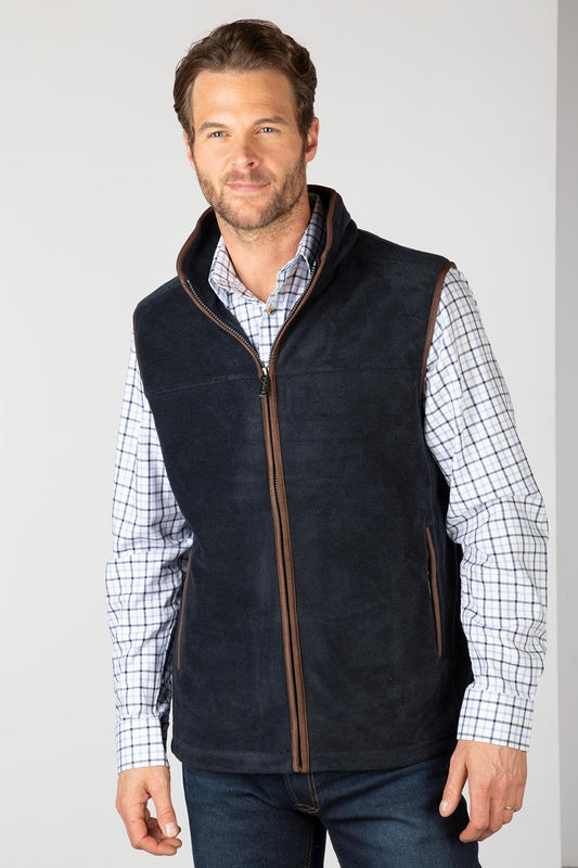 Men's Premium Fleece Waistcoat Huggate Ink