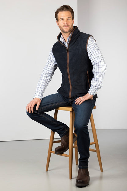 Men's Premium Fleece Waistcoat Huggate Ink