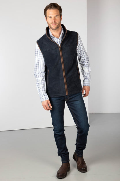 Men's Premium Fleece Waistcoat Huggate Ink