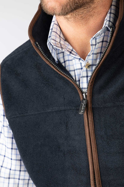 Men's Premium Fleece Waistcoat Huggate Ink