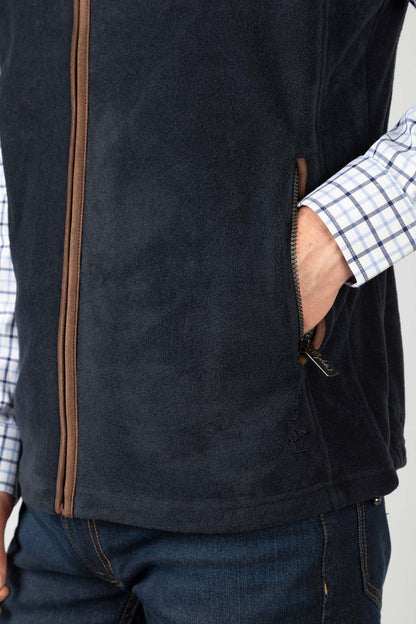 Men's Premium Fleece Waistcoat Huggate Ink