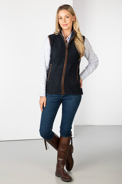 Ladies Premium Fleece Waistcoat Huggate Ink