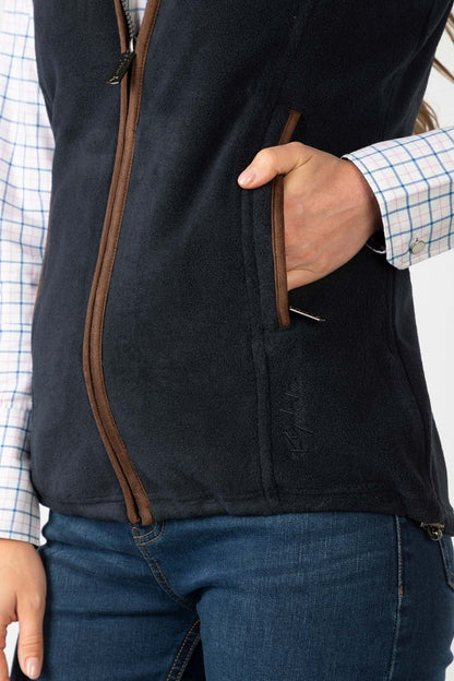 Ladies Premium Fleece Waistcoat Huggate Ink