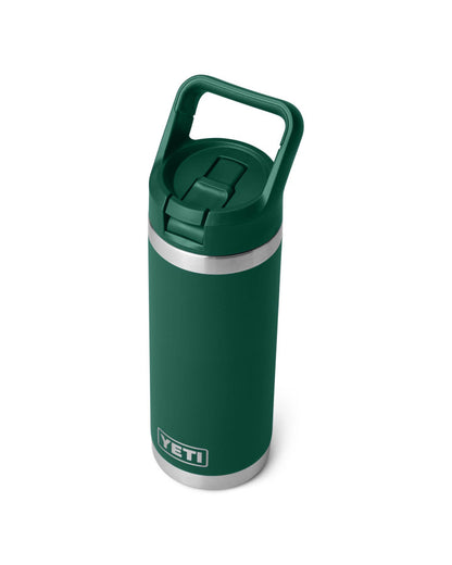 RAMBLER 18 OZ COLOUR STRAW BOTTLE in BLACK FOREST GREEN